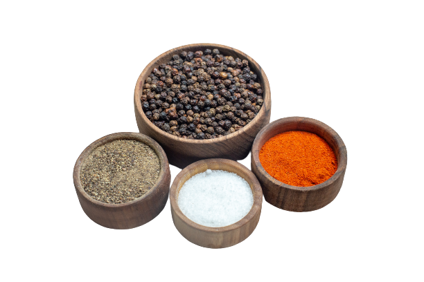 Different Types of Spices in Four Different Bowls